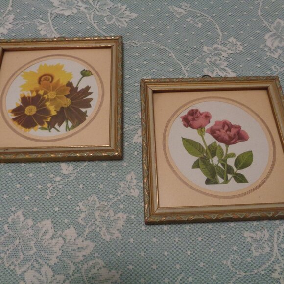 VINTAGE SWEET GIRL 1950S SM FLOWERS PICTURES SET - Picture 3 of 4